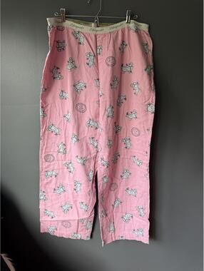 Life is Good Pink Pajama Pants with Bathtub Print
